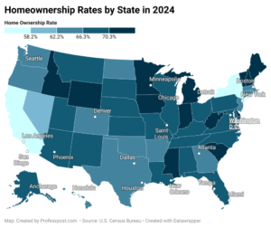 U.S. Homeownership Rates in 2024: State and City Breakdown