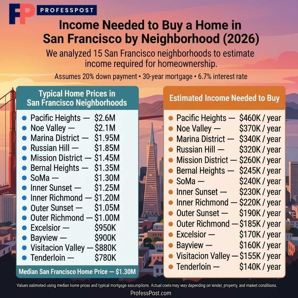 income needed to buy a home in san francisco by neighborhood chartsan francisco housing affordability by neighborhood infographic
san francisco home price vs income needed analysis